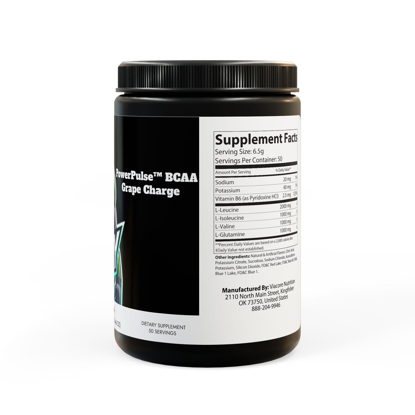 PowerPulse™ BCAA Grape Charge (325g, 11.46oz, 50 servings)